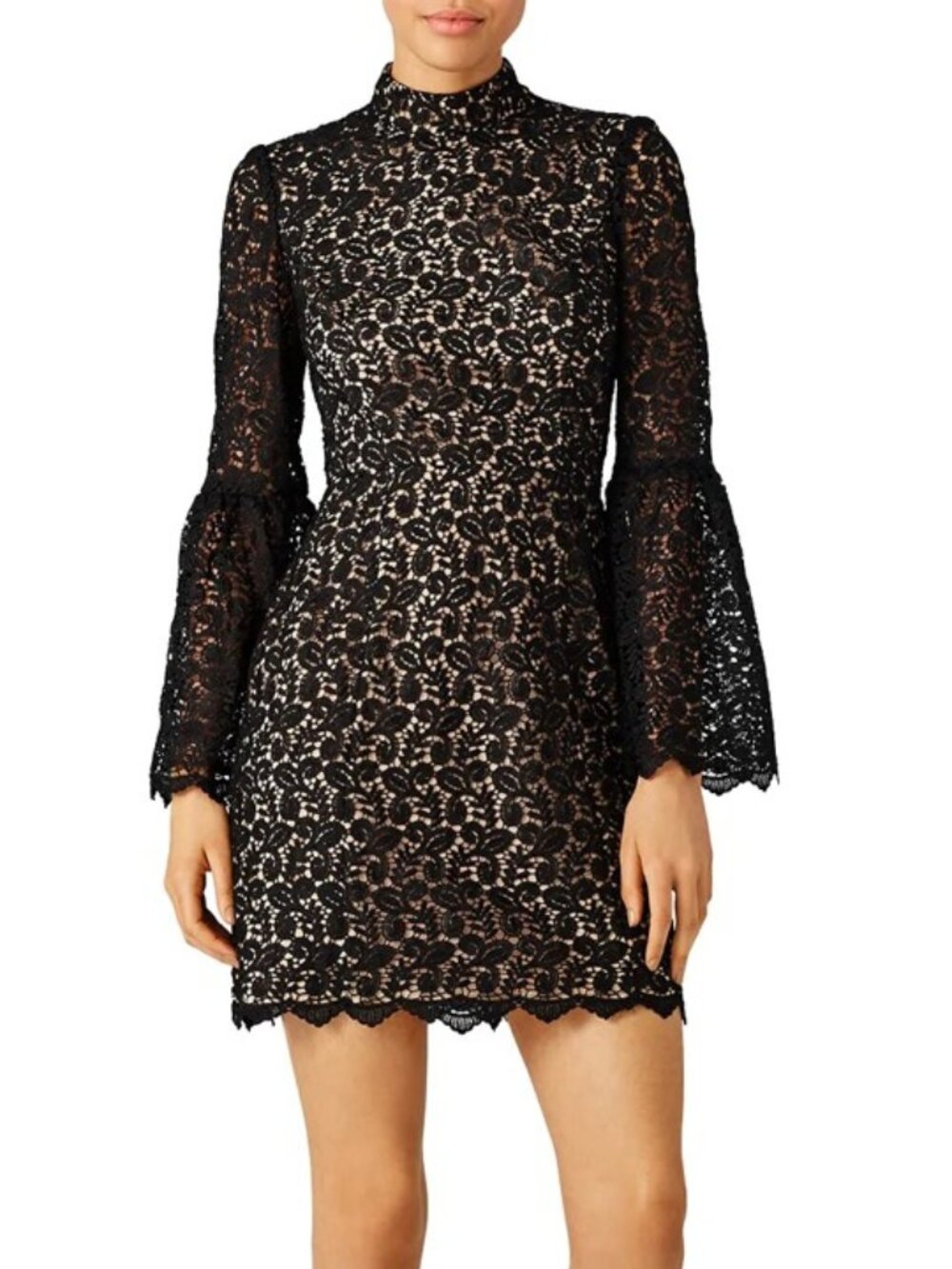 NWOT Jill by Jill Stuart Bell Sleeve Lace Mini Dress